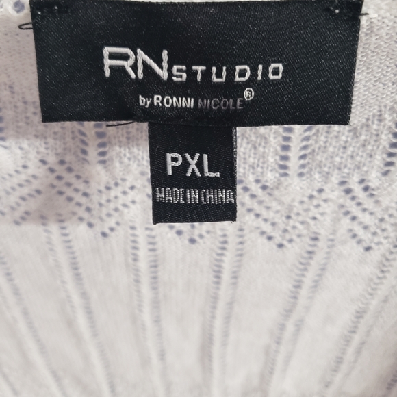 Cropped white cardigan, petite XL - Picture 3 of 5